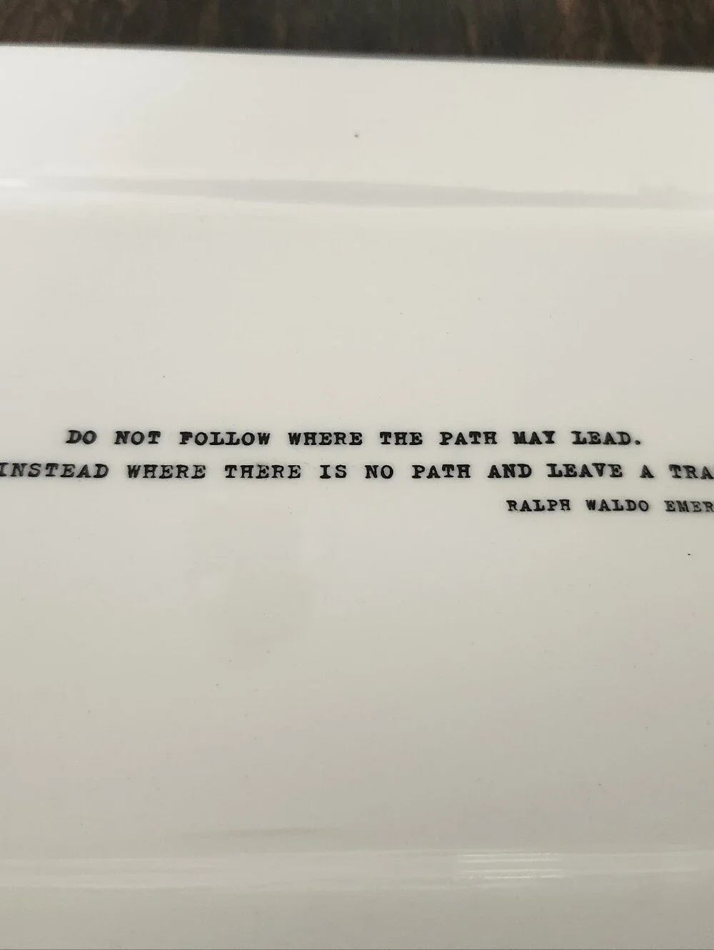 Restoration Hardware Ralph Waldo Emerson Literary Quote Cocktail Plate
